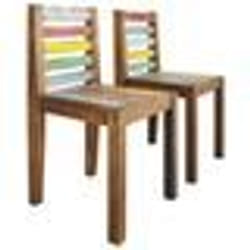 vidaXL Chaises à manger lot de 2 bois de récupération solide - TU