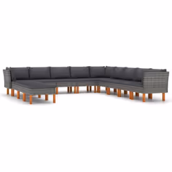 Cet ensemble de salon de jardin élégant et confortable, est un choix idéal pour vous détendre et profiter du beau temps, fair ...