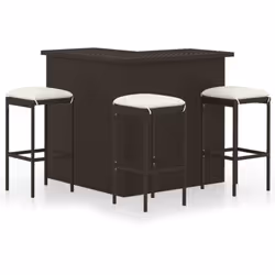 Cet ensemble de bar de jardin a un design élégant et sera le point de mire de votre jardin, patio ou terrasse. Fabriqué en ré ...
