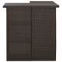 vidaXL Ensemble de bar de jardin 16 pcs coussins Résine tressée Marron - TU