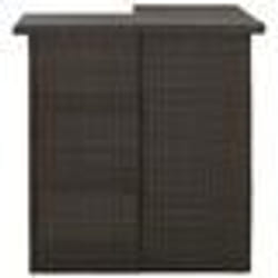 vidaXL Ensemble de bar de jardin 16 pcs coussins Résine tressée Marron - TU