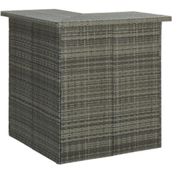 Vidaxl - Meuble de bar de jardin 16 pcs et coussins Résine tressée Gris