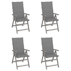 VidaXL 3065318 chaise d'extérieur Terrace Siège rembourré Bois d'acacia Gris