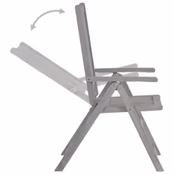 VidaXL 3065318 chaise d'extérieur Terrace Siège rembourré Bois d'acacia Gris - Vue supplémentaire 5