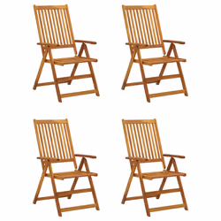 VidaXL 3065354 chaise d'extérieur Terrace Siège rembourré Bois d'acacia Noir