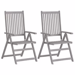 VidaXL 3065377 chaise d'extérieur Terrace Siège rembourré Bois d'acacia Anthracite