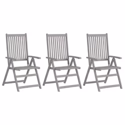 VidaXL 3065378 chaise d'extérieur Terrace Siège rembourré Bois d'acacia Gris