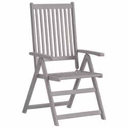 VidaXL 3065378 chaise d'extérieur Terrace Siège rembourré Bois d'acacia Gris