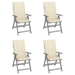 VidaXL 3065379 chaise d'extérieur Terrace Siège rembourré Bois d'acacia Crème