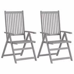 VidaXL 3065384 chaise d'extérieur Terrace Siège rembourré Bois d'acacia Noir
