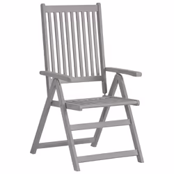 VidaXL 3065384 chaise d'extérieur Terrace Siège rembourré Bois d'acacia Noir