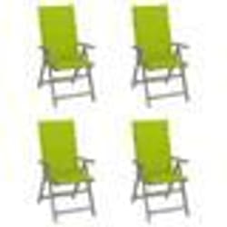 vidaXL Chaises inclinables de jardin lot de 4 et coussins Bois acacia - TU
