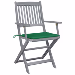 VidaXL 3065412 chaise d'extérieur Terrace Siège rembourré Bois d'acacia Vert - Vue supplémentaire 2
