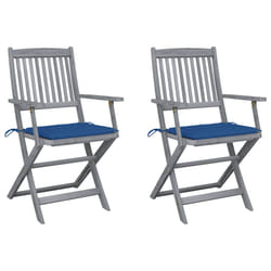 VidaXL 3065417 chaise d'extérieur Terrace Siège rembourré Bois d'acacia Bleu