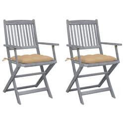 VidaXL 3065425 chaise d'extérieur Terrace Siège rembourré Bois d'acacia Beige