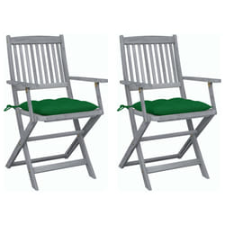 VidaXL 3065427 chaise d'extérieur Terrace Siège rembourré Bois d'acacia Vert