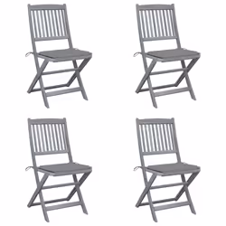 VidaXL 3065435, Terrace, Siège rembourré, Bois d'acacia, Gris, Polyester, 485 mm