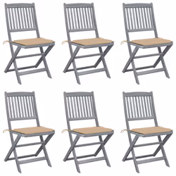 VidaXL 3065437, Terrace, Siège rembourré, Bois d'acacia, Beige, Polyester, 485 mm