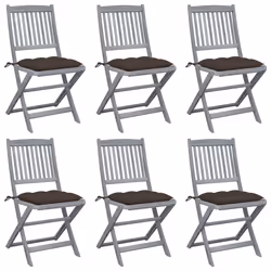 VidaXL 3065457, Terrace, Siège rembourré, Bois d'acacia, Taupe, Polyester, 485 mm