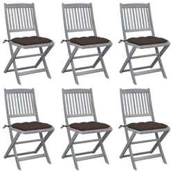 VidaXL 3065457 chaise d'extérieur Terrace Siège rembourré Bois d'acacia Taupe