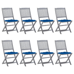VidaXL 3065459 chaise d'extérieur Terrace Siège rembourré Bois d'acacia Bleu