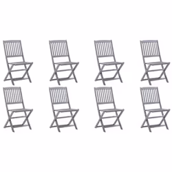 VidaXL 3065459 chaise d'extérieur Terrace Siège rembourré Bois d'acacia Bleu