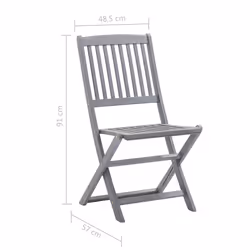 VidaXL 3065459 chaise d'extérieur Terrace Siège rembourré Bois d'acacia Bleu - Vue supplémentaire 7