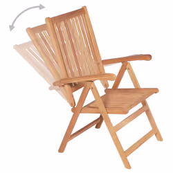 VidaXL 3065525 chaise d'extérieur Terrace Teck - Vue supplémentaire 5