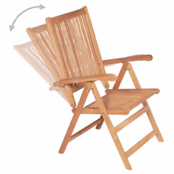 VidaXL 3065526 chaise d'extérieur Terrace Teck - Vue supplémentaire 5