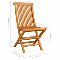 VidaXL 3065527 chaise d'extérieur Terrace Teck - Vue supplémentaire 5