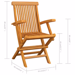 VidaXL 3065529 chaise d'extérieur Terrace Teck - Vue supplémentaire 5