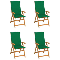 VidaXL 3065535 chaise d'extérieur Terrace Siège rembourré Teck Vert
