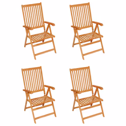 VidaXL 3065569 chaise d'extérieur Terrace Siège rembourré Teck Rouge
