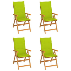 VidaXL 3065571 chaise d'extérieur Terrace Siège rembourré Teck Vert