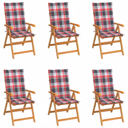VidaXL 3065573, Terrace, Siège rembourré, Teck, Polyester, 570 mm, 715 mm