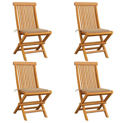 VidaXL 3065593 chaise d'extérieur Terrace Siège rembourré Teck Beige