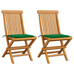 VidaXL 3065595 chaise d'extérieur Terrace Siège rembourré Teck Vert