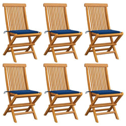 VidaXL 3065600 chaise d'extérieur Terrace Siège rembourré Teck Bleu