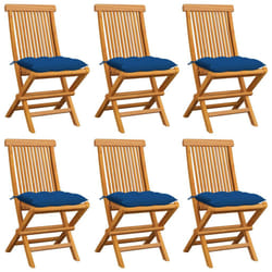 VidaXL 3065615 chaise d'extérieur Terrace Siège rembourré Teck Bleu