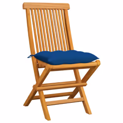 VidaXL 3065615 chaise d'extérieur Terrace Siège rembourré Teck Bleu