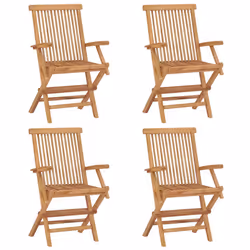 VidaXL 3065634 chaise d'extérieur Terrace Siège rembourré Teck Crème, Blanc - Vue supplémentaire 8