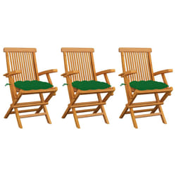VidaXL 3065637 chaise d'extérieur Terrace Siège rembourré Teck Vert