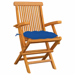 VidaXL 3065642 chaise d'extérieur Terrace Siège rembourré Teck Bleu