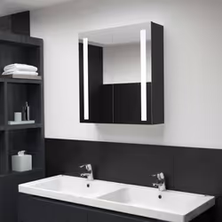 VidaXL 325542 miroir de salle de bain et armoire de rangement pour évier