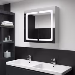 VidaXL 325545 miroir de salle de bain et armoire de rangement pour évier