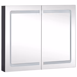 VidaXL 325545 miroir de salle de bain et armoire de rangement pour évier