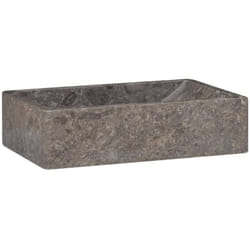 vidaXL Lavabo 45x30x12 cm marbre gris brillant - TU