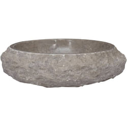 Vidaxl - Lavabo Gris Ø40x12 cm Marbre