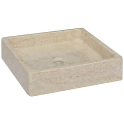 Vidaxl - Lavabo Crème 40x40x10 cm Marbre