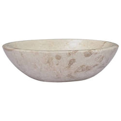 vidaXL Lavabo Crème 53x40x15 cm Marbre - TU